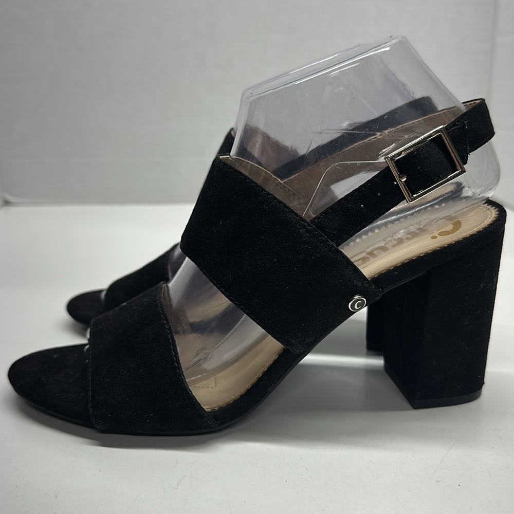Circus NY Sam Edelman Olivia Sandals High Heeled Ankle Strap Shoes Black Size 8 - Picture 4 of 8
